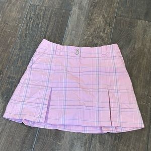 Nike Golf Size 6 Pink Skort Skirt Plaid Barbie Pink Skirt